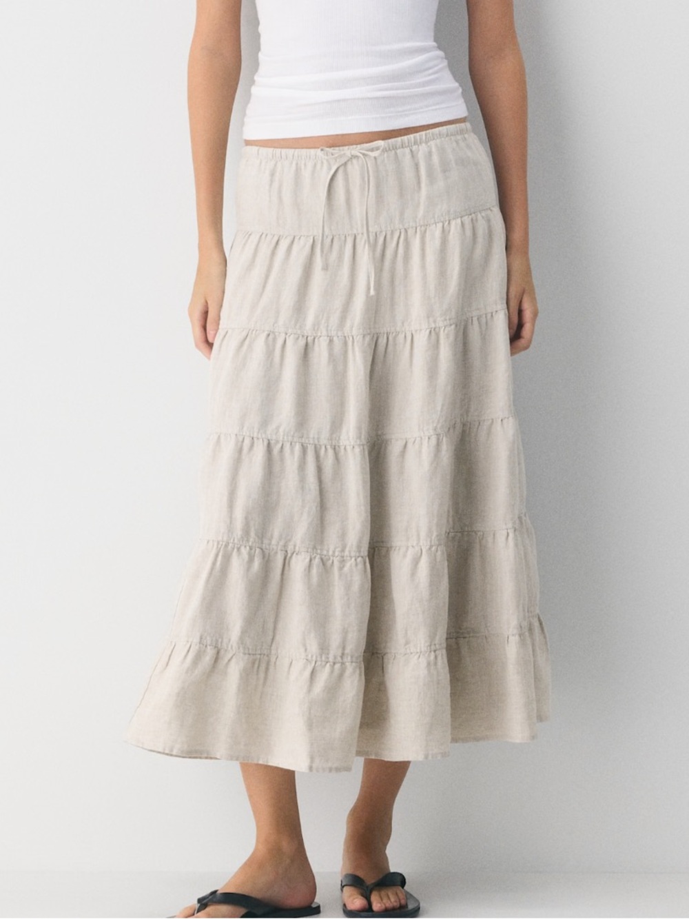 Aritzia Wilfred bouquet linen skirt